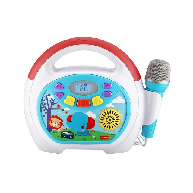 eKids Fisher Price Karaoke Machine, Portable Bluetooth Party Speaker with Mic...
