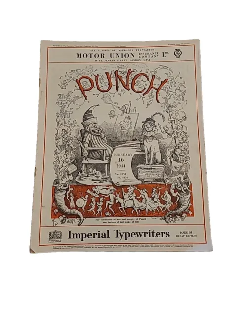Punch Magazine February 16 1944 Vol CCVI No.5376