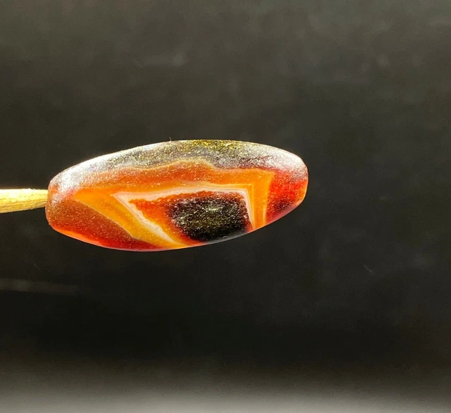 Dzi Old Beads Ancient Historic Cultures Trade Jewelry Banded Agate Antique Bead