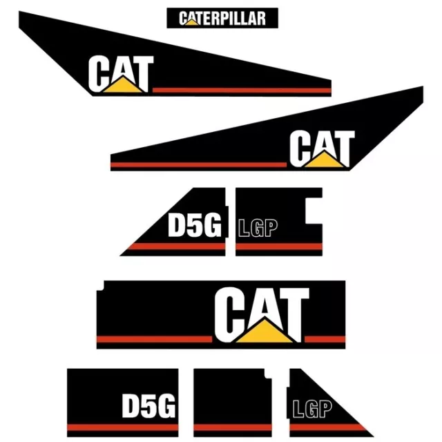 Decal Sticker Set CAT D5G LGP Bulldozer Decal Set