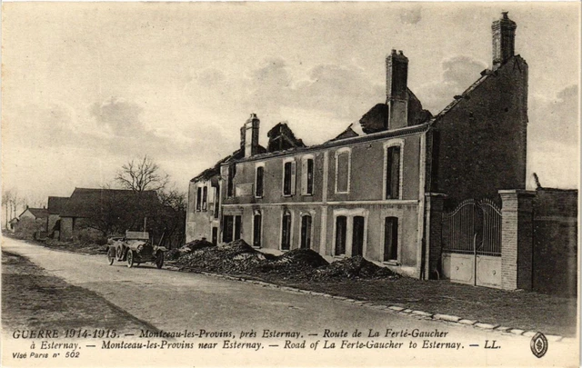 CPA Guerre 1914-1915 - Montceau-les-Provins pres Esternay - Route de (249641)