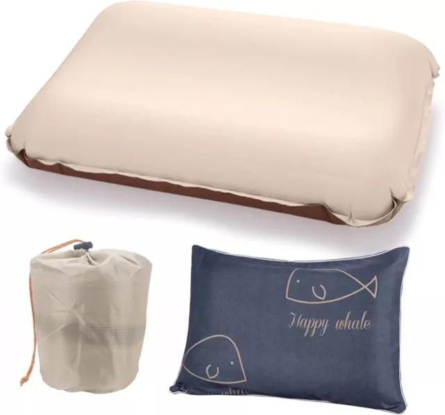 Camping Pillow Memory Foam, Ultralight Inflatable Pillow, Self Inflating Foam...