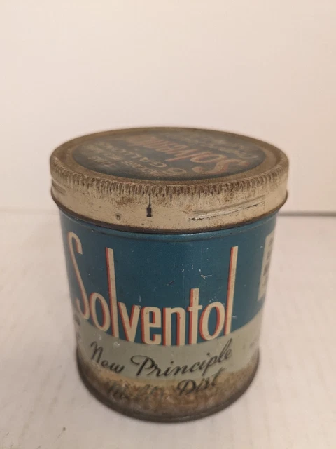 Vintage Solventol Household Cleaner Tin With Lid - Good Housekeeping Seal