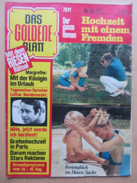 Das goldene Blatt 34/1972,Frank Sinatra, O.W.Fischer, Katja Ebstein, Fuchsberger