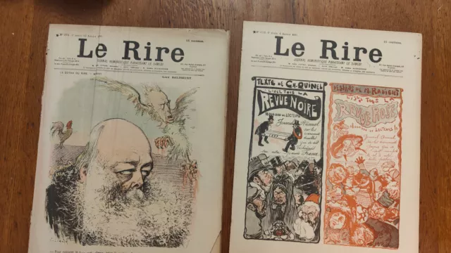 Revue « Le Rire » 1900 - Lot de 38 revues de 12 pages dont 1 N° spécial.