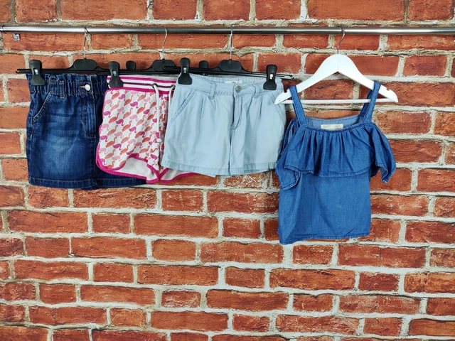 Girls Bundle Age 7-8 Years Next Boden Zara Denim Shorts Skirt Summer Top 128Cm