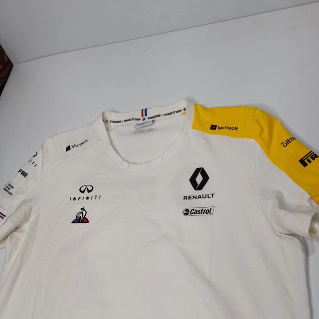 RENAULT F1 2019 Le Coq Sportif T Shirt Womens Size XL White