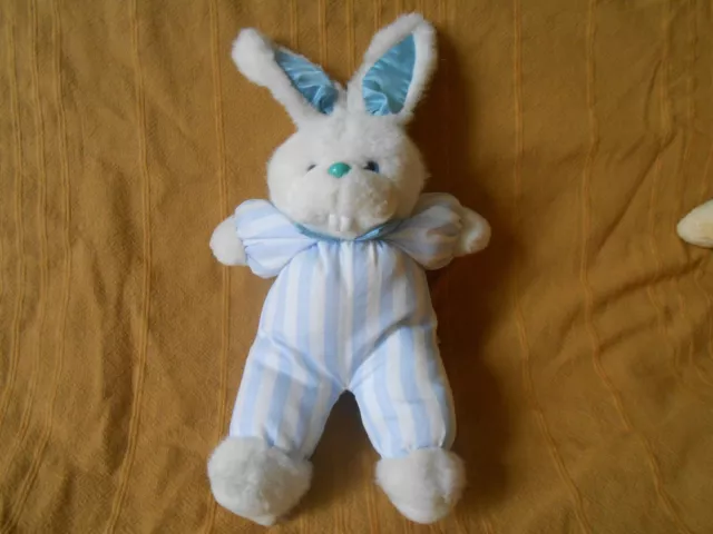 Peluche doudou Pampers grand Lapin blanc bleu Dodot