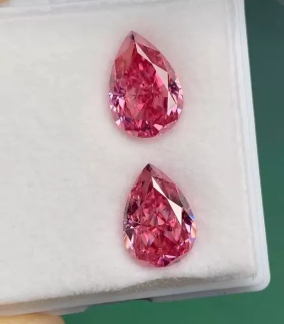 1 Ct CERTIFIED Natural Diamond Pear Pink Color Cut D Grade VVS1 +1 Free Gift