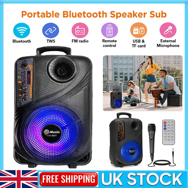 BLUETOOTH WIRELESS PARTY Speaker Heavy Bass Stereo Subwoofer Karaoke