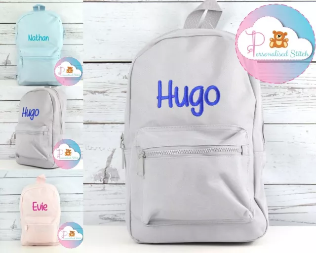 Personalised Kids Backpack Embroidered Toddler School Nursery Bag Cute Mini Bag