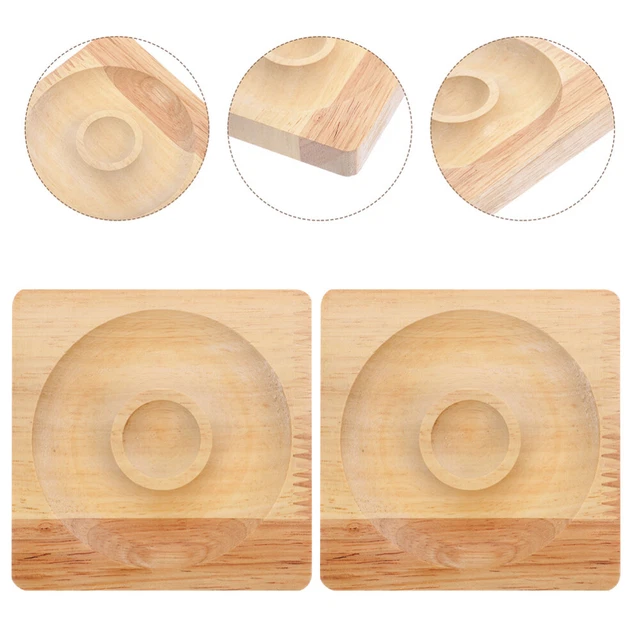 2 piezas bandeja de exhibición de joyas de madera escritorio pulsera de joyería decorativa almacenamiento