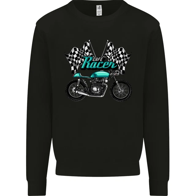 Felpa Maglione Maglione Motociclo Moto Cafe Racer Biker Moto