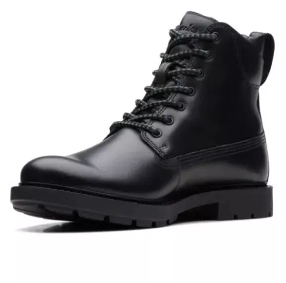 CLARKS MEN’S CRAFTDALE 2 HI GTX Black Leather Gore Tex Boots UK 10.5G £ ...