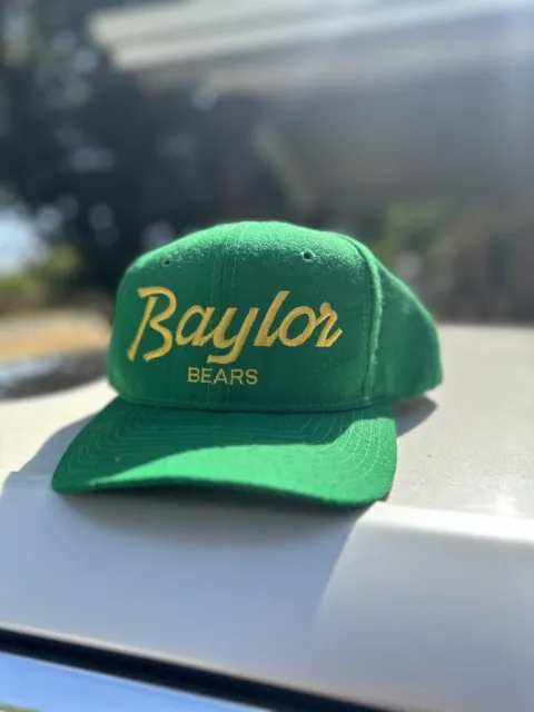 Baylor Bears Wool Hat Sports Specialties Green NCAA Used  SnapBack