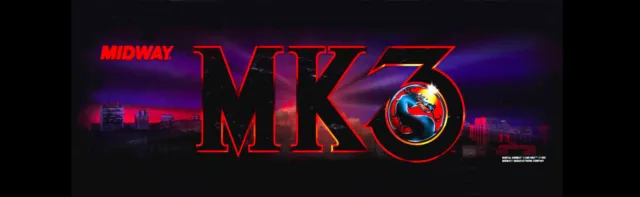 Mortal Kombat 3 Arcade Marquee/Sign (26" x 8")