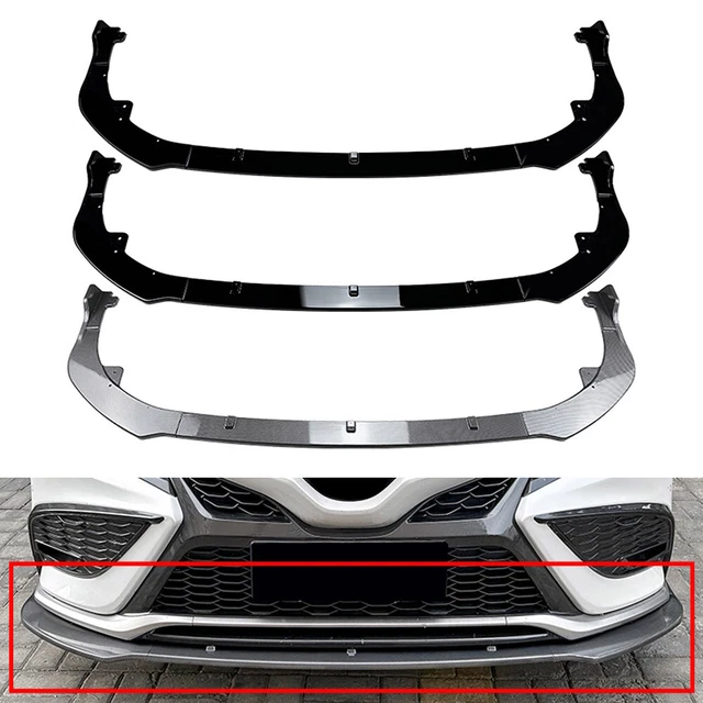 Front Bumper Lip Splitter For 2021-2025 Dodge Durango - 3-Piece ABS Gloss Black Spoiler Kit