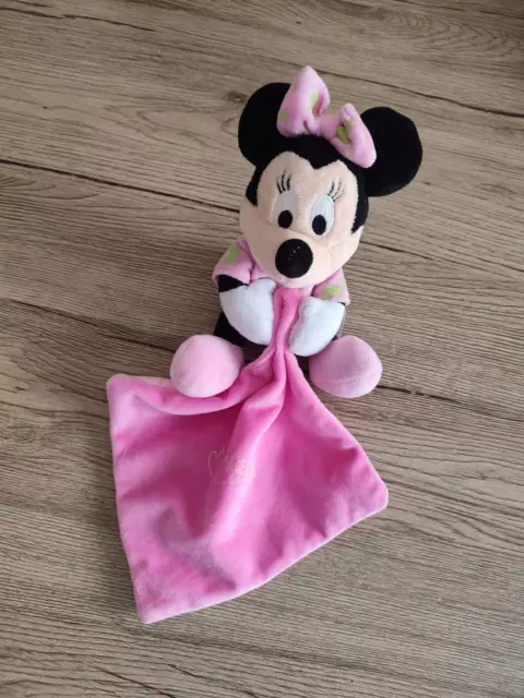 Doudou Disney Nicotoy Mouchoir Minnie Rose Vert Lune Etoile Luminescent