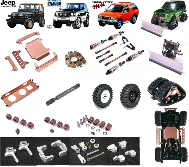 Supporto Ammortizzatore Posteriore In Alluminio Per Tamiya CW-01 (Lunch Box) - Parte Aggiornamento