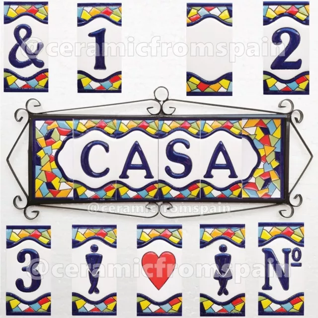 Letras y números en azulejo de cerámica - Ceramic tile letters & numbers - GAUDI