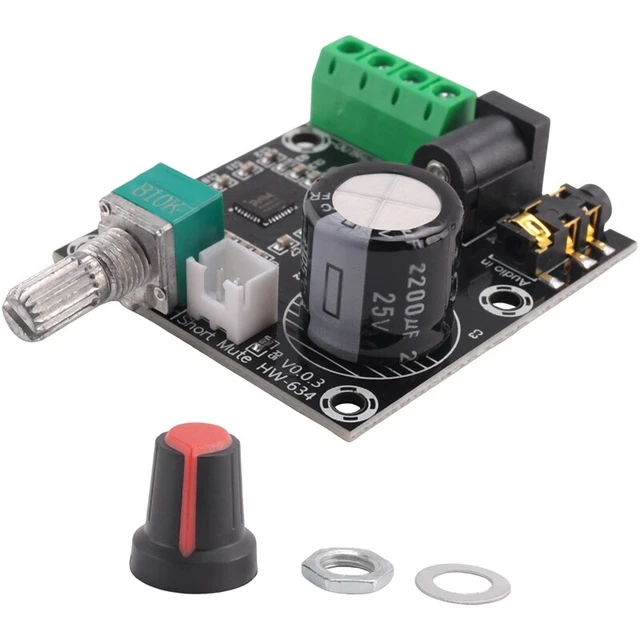 Mini Amplificatore Di Potenza Audio 15W A Doppio Canale - Modulo Con Controllo Volume, DC 5-12V, Per Home Theater E Altoparlanti - 4