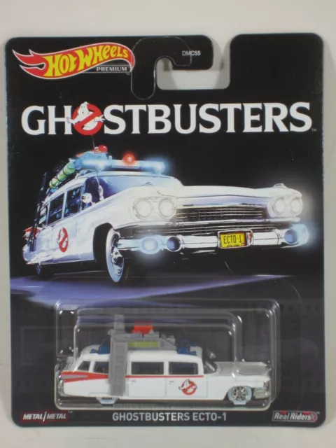 Hot Wheels Premium 1:64 Ghostbusters ECTO-1 Real Riders Vehicle 2020 New!