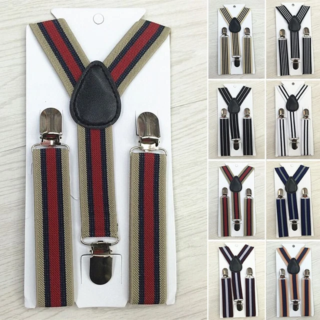 Clip Cintura Retro A Righe Moda Unisex Bambini Accessorio Casual