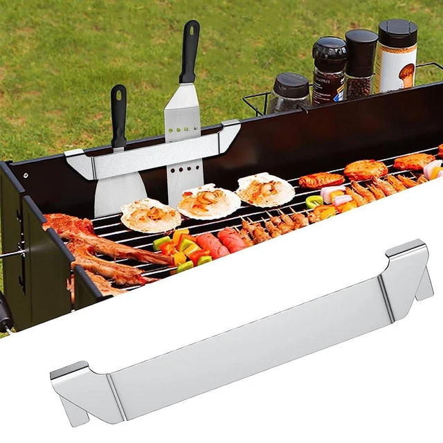 Soporte Espátula Herramienta Barbacoa 1 pieza Acero Inoxidable Accesorio Cocina 16*2*3cm