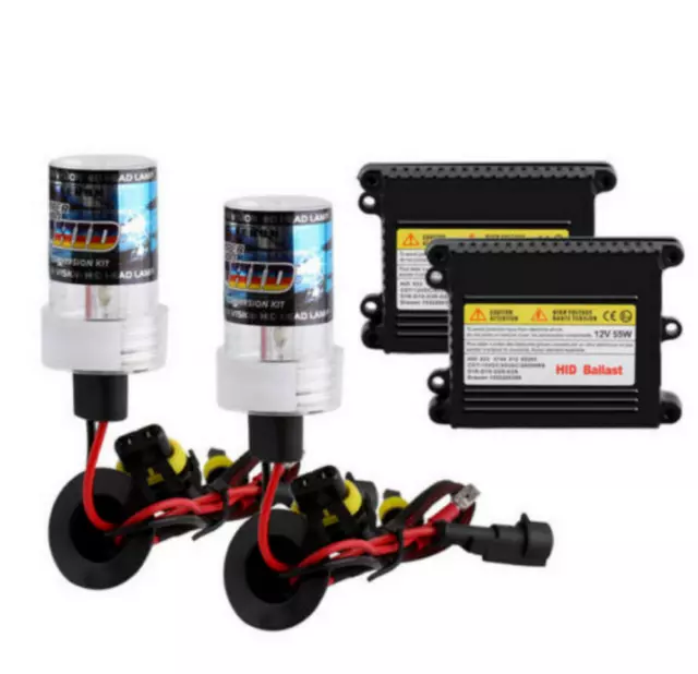 KIT H3 6000k 55w FARI XENO XENON 55W WATT SLIM XENON DIGITALE BALLAST H 3 6000 K