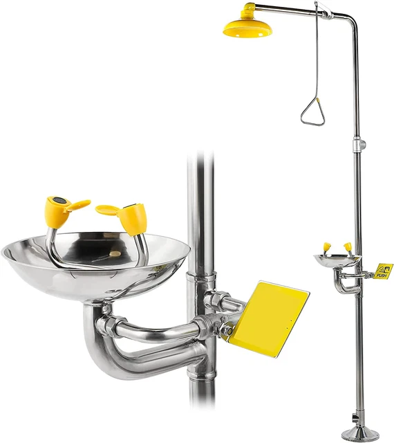 Emergency Shower and Eyewash Station Combination Eye Wash Station...