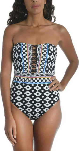 Trina Turk Women's Bandeau One Piece Swimsuit - size 10 NEW