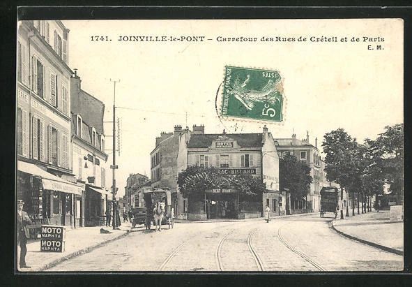 CPA Joinville-le-Pont, Carrefour des Rues de Creteil et de Paris 1910