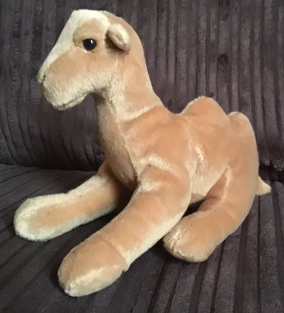 Ravensden Lifelike Sitting Camel Soft Plush Beanie Toy 8”