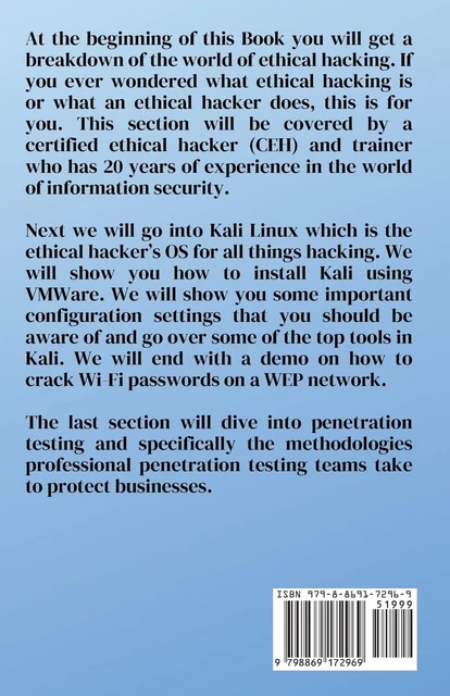 KALI LINUX, ETHICAL Hacking And Pen Testing For Beginners (Poche) EUR ...