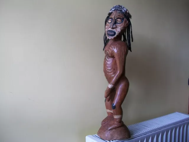 Papua New Guinea Warrior Wood Carving