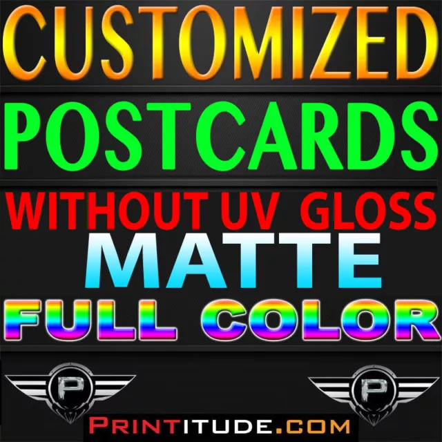 5000 PERSONALIZED POSTCARDS 4"x11" FULL COLOR MATTE NO GLOSS 2SIDED  4x11 EDDM