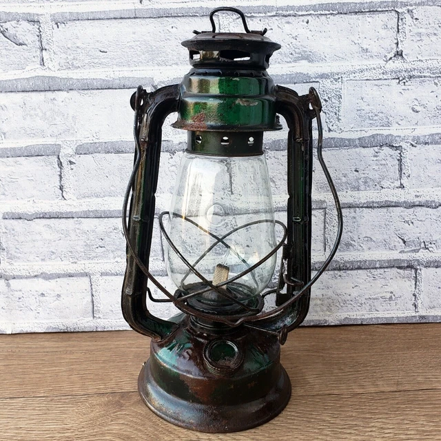 Original Diamond Hurricane Lamp Old Antique Collectible Kerosene Vintage Lantern