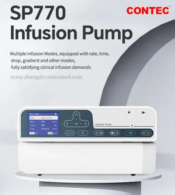CONTEC New SP770 Digital Volumetric Infusion pump Flow control Alarm Accurat
