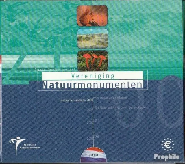 Niederlande 2000 Stgl./unzirkuliert Amtlicher Kursmünzensatz 2000 EURO-Folder