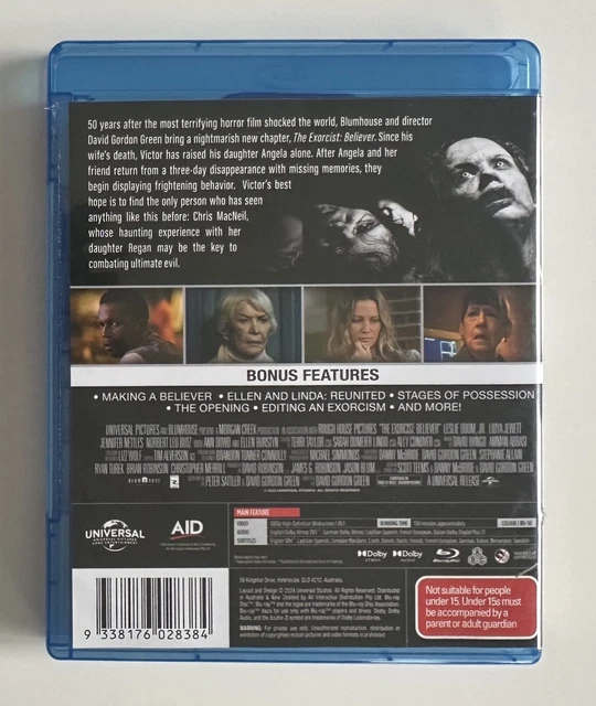 THE EXORCIST: BELIEVER (Blu-ray) Region Free David Gordon Green 2023 ...