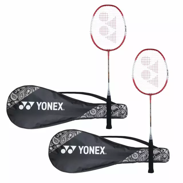 Yonex ZR 100 Léger Aluminium Badminton Raquette Avec Complet Housse Set De 2