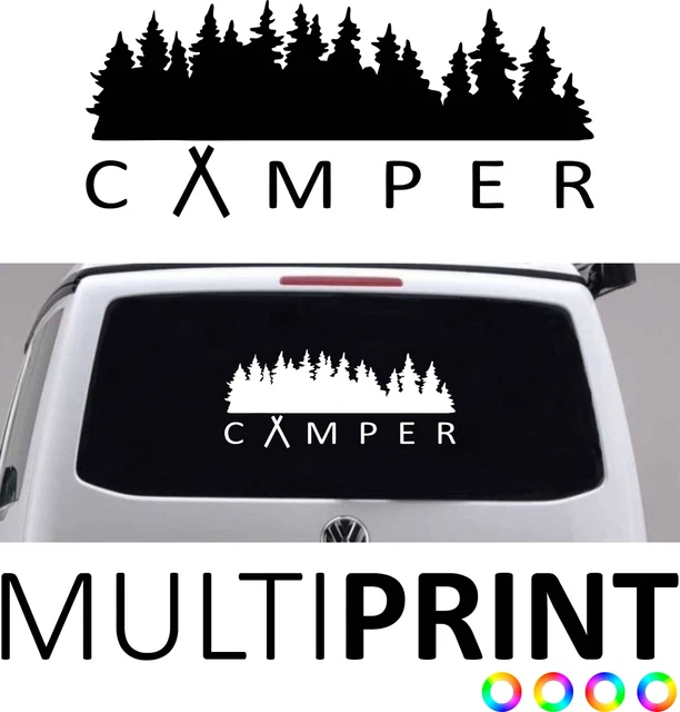 38k Vinyl Graphics Sun Waves Sticker Decal For Car Camper Van Caravan - White 16x13cm