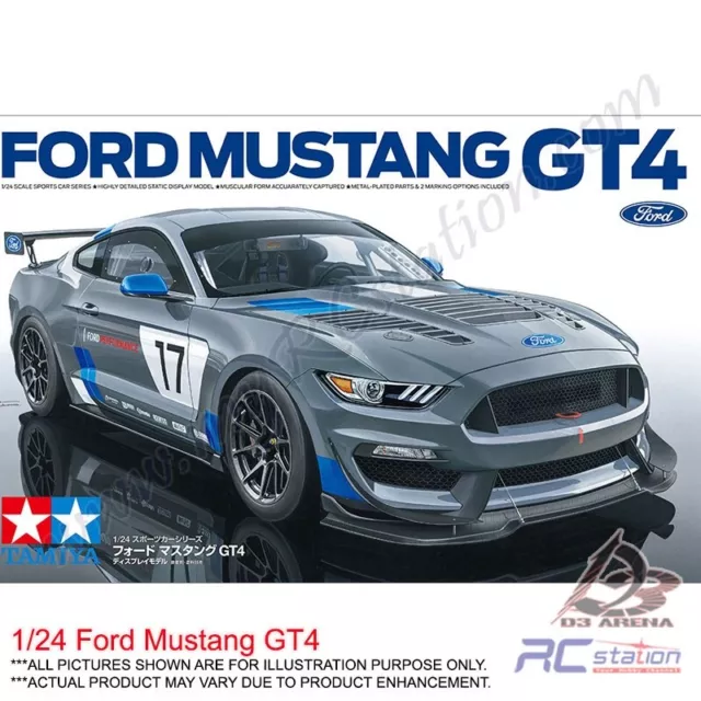 Tamiya Model #24354 - 1/24 Ford Mustang GT4 Vehicles Collectible Model Car Toys