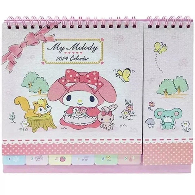 20242025 MY MELODY Desk top Calendar Stand Up Schedule Planner with