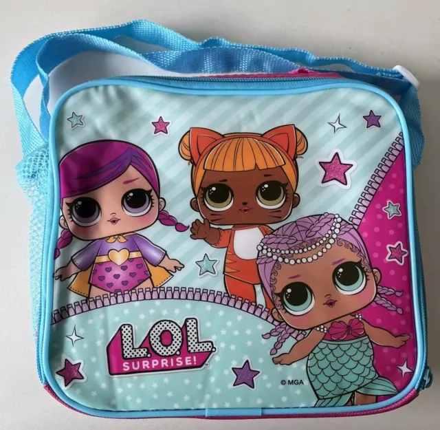 Lol Doll Pink Surprise Lunch Bag Thermal Insulated With Side Pocket 21x19x8cm