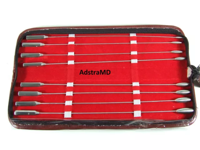 Bakes Common Duct Rosebud Urethral Sounds Dilator Set Surgical Instruments