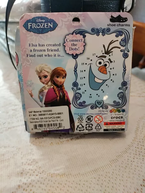 Nuevo Crocs Jibbitz Disney Frozen Elsa Anna Olaf Juego en Caja de 3 Dijes de Zapatos Raro 2