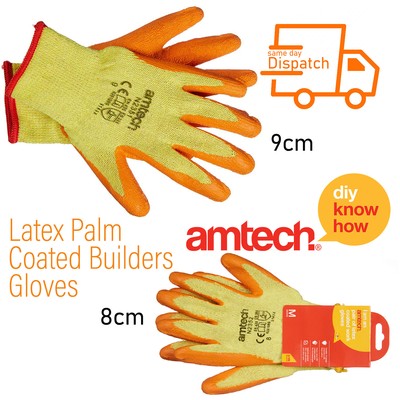 Amtech Palmo IN Lattice Rivestimento Lavoro Guanti Fai Giardinaggio Impugnatura Operai 