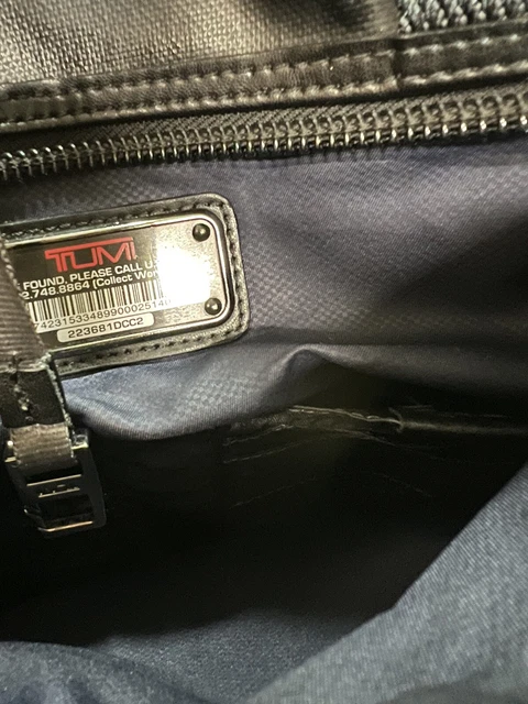Preowned Tumi Alpha Bravo Knox Backpack Rucksack 22681DCC2 Black Canvas Leather 6