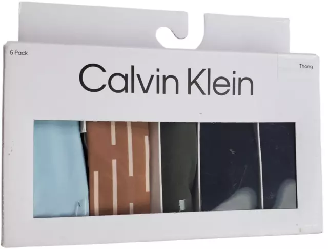 Calvin Klein Invisibles 5 Pack Thong Womens Size L Panty QD3556 907